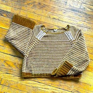 Anthropologie Golden Knit Sweater